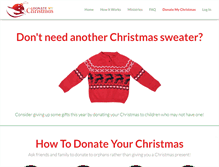 Tablet Screenshot of donatemychristmas.com